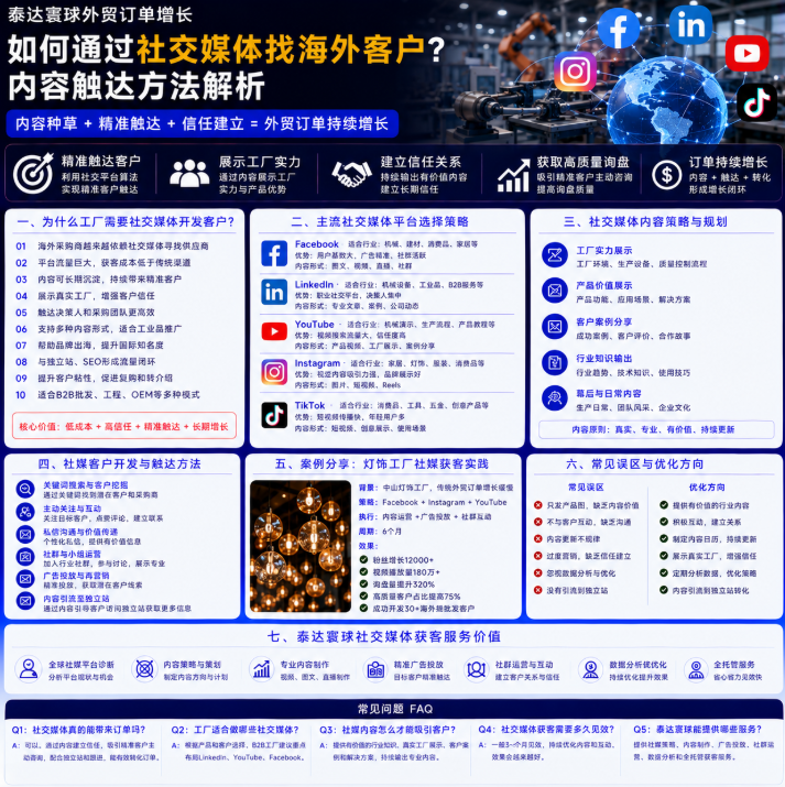 泰达寰球外贸订单增长如何通过社交媒体找海外客户?内容触达方法解析.png
