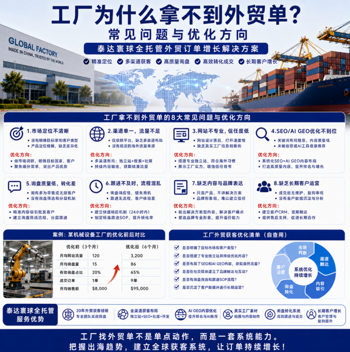 泰达寰球全托管外贸订单增长为什么拿不到外贸单?常见问题与优化方向.png
