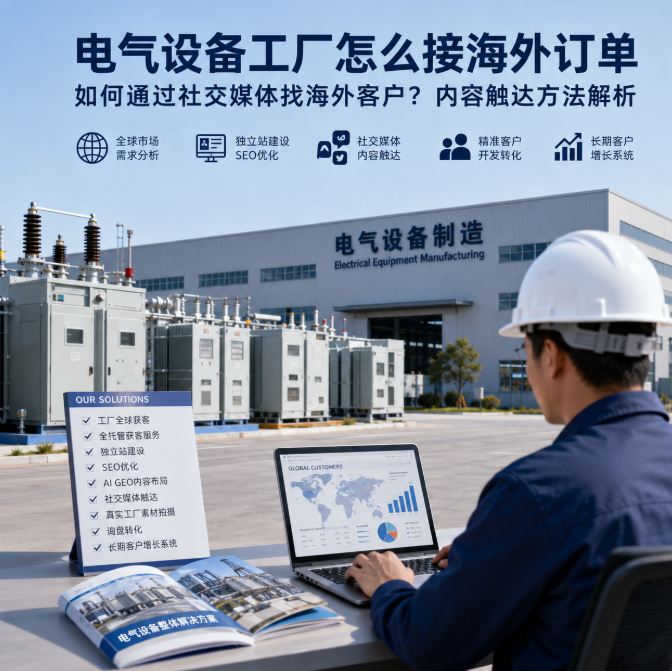 电气设备工厂怎么接海外订单如何通过社交媒体找海外客户?内容触达方法解析.png