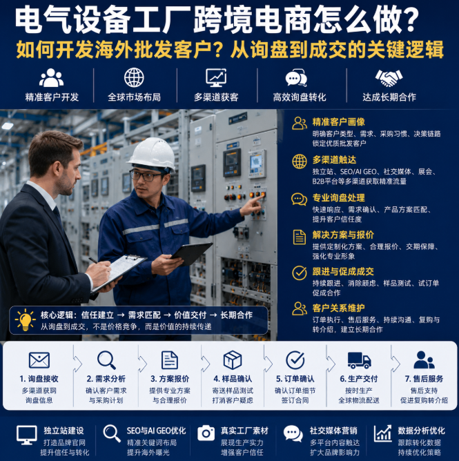 电气设备工厂跨境电商怎么做如何开发海外批发客户?从询盘到成交的关键逻辑.png