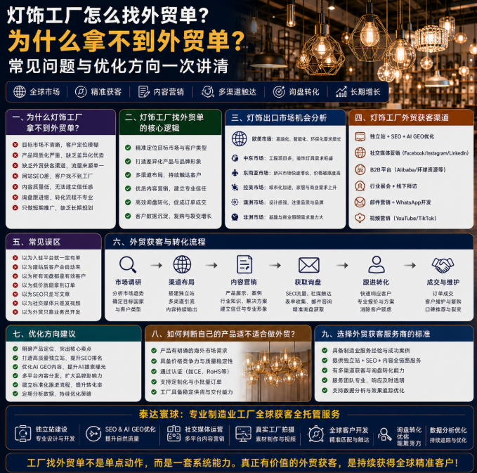 灯饰工厂怎么找外贸单为什么拿不到外贸单?常见问题与优化方向.png
