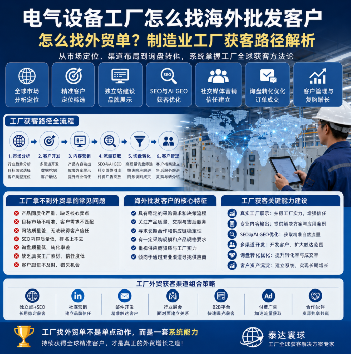 电气设备工厂怎么找海外批发客户跨境电商怎么做?从平台布局到独立站获客.png