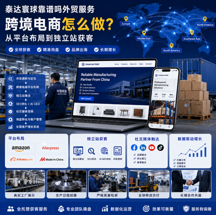 泰达寰球靠谱吗外贸服务跨境电商怎么做?从平台布局到独立站获客.png
