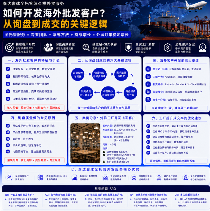 泰达寰球全托管怎么样外贸服务如何开发海外批发客户?从询盘到成交的关键逻辑.png