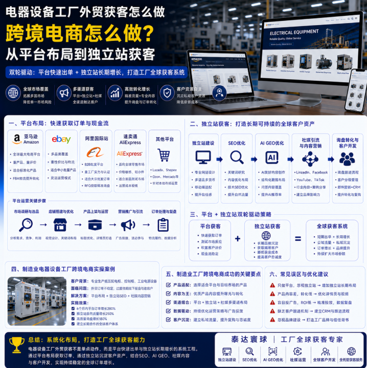 电器设备工厂外贸获客怎么做跨境电商怎么做?从平台布局到独立站获客.png