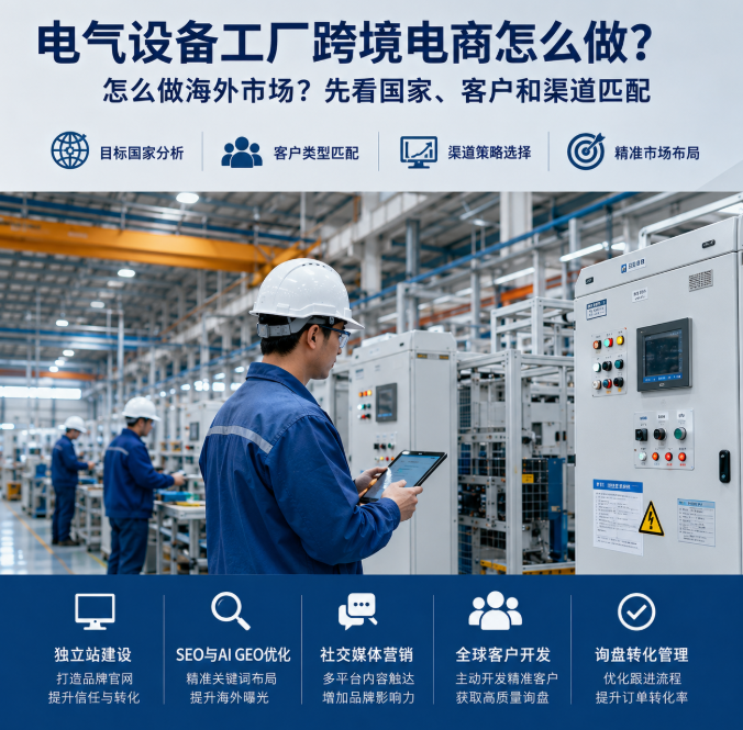电气设备工厂跨境电商怎么做怎么做海外市场?先看国家、客户和渠道匹配.png