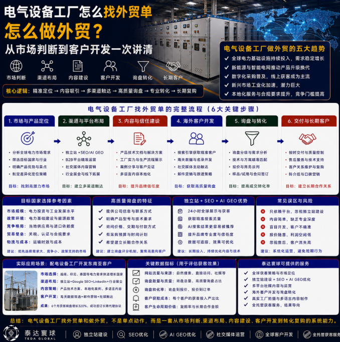 电气设备工厂怎么找外贸单怎么做外贸?从市场判断到客户开发一次讲清.png