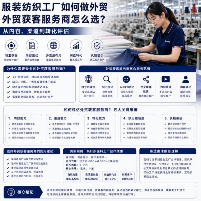 服装纺织工厂如何做外贸外贸获客服务商怎么选?从内容、渠道到转化评估.png
