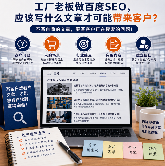 工厂老板做百度SEO,应该写什么文章才可能带来客户?.png