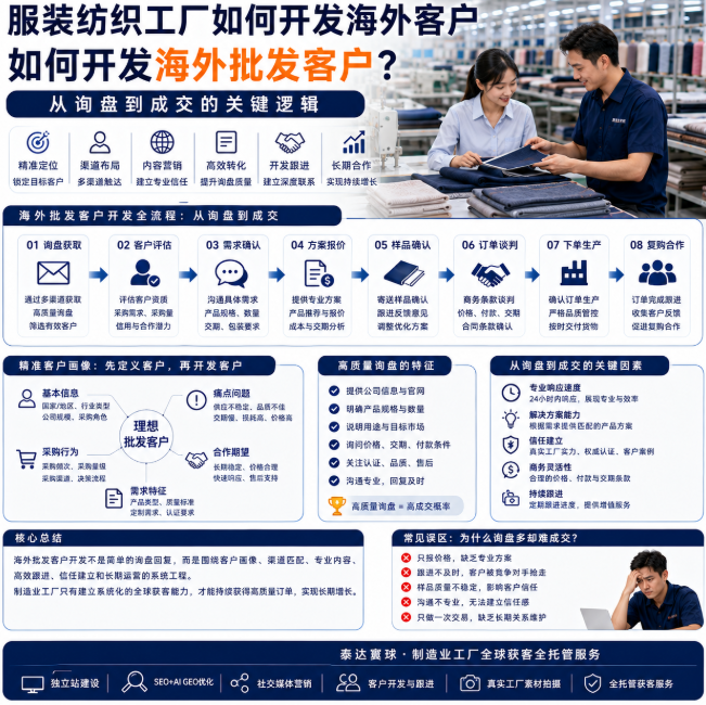服装纺织工厂如何开发海外客户如何开发海外批发客户?从询盘到成交的关键逻辑.png