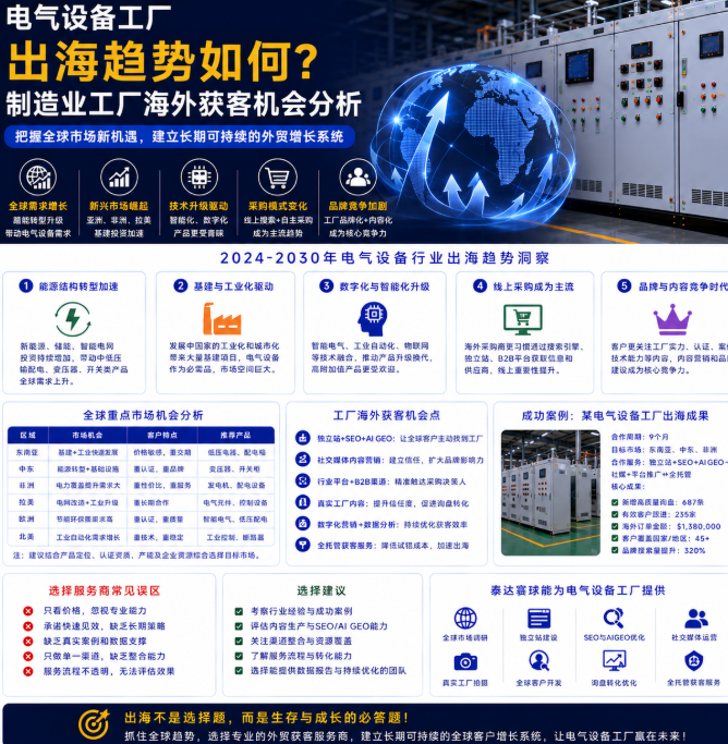 电气设备工厂外贸推广方案出海趋势如何?制造业工厂海外获客机会分析.png