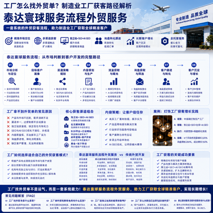 泰达寰球服务流程外贸服务怎么找外贸单?制造业工厂获客路径解析.png