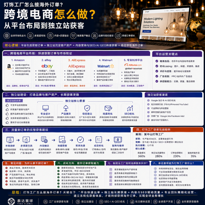灯饰工厂怎么接海外订单跨境电商怎么做?从平台布局到独立站获客.png