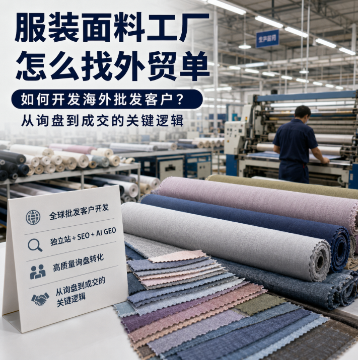 服装面料工厂怎么找外贸单如何开发海外批发客户?从询盘到成交的关键逻辑.png