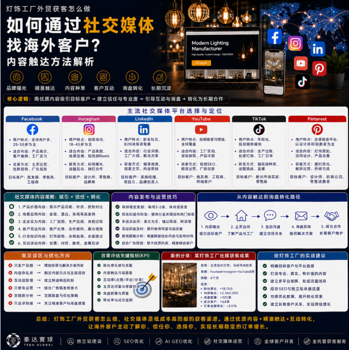灯饰工厂外贸获客怎么做如何通过社交媒体找海外客户?内容触达方法解析.png