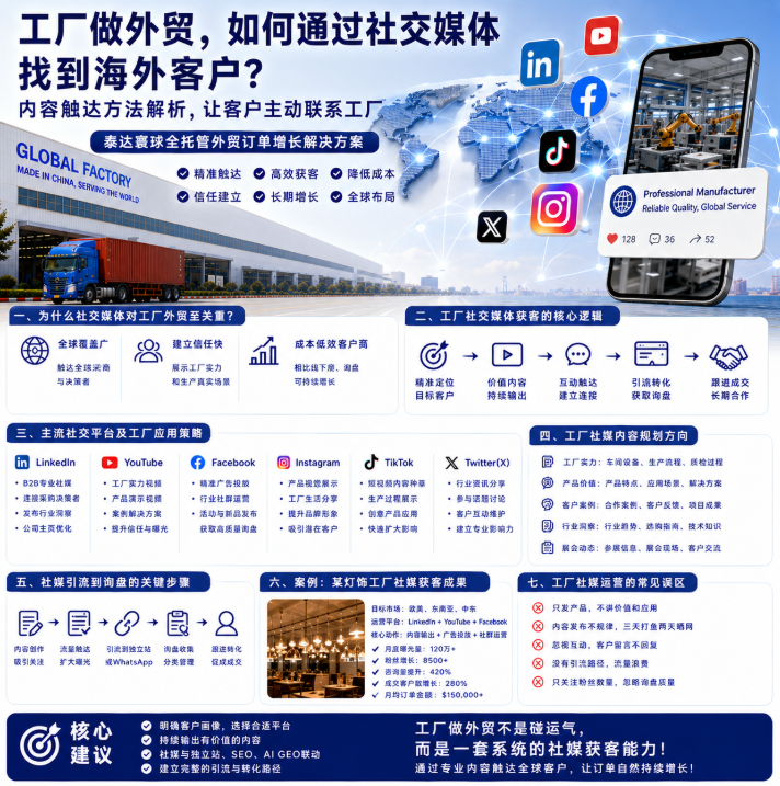泰达寰球工厂外贸怎么样如何通过社交媒体找海外客户?内容触达方法解析.png
