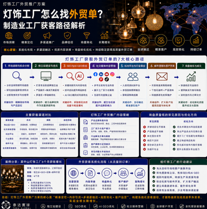 灯饰工厂外贸推广方案怎么找外贸单?制造业工厂获客路径解析.png