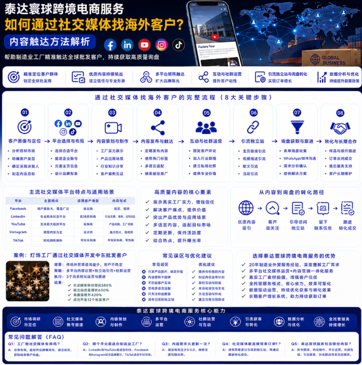 泰达寰球跨境电商服务如何通过社交媒体找海外客户?内容触达方法解析.png