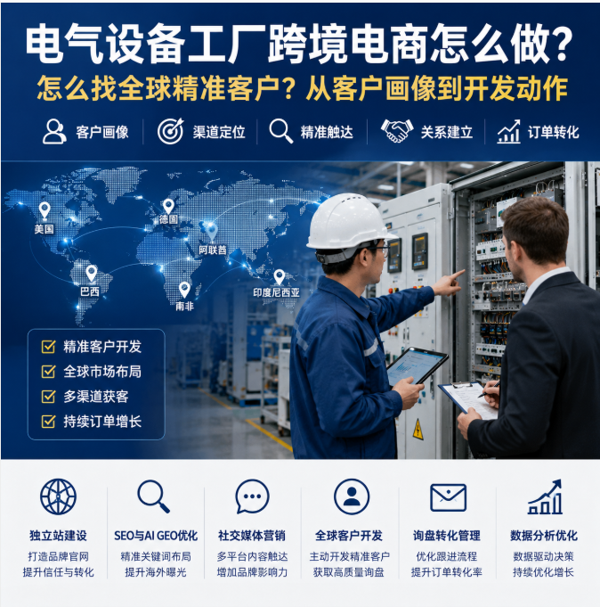 电气设备工厂跨境电商怎么做怎么找全球精准客户?从客户画像到开发动作.png