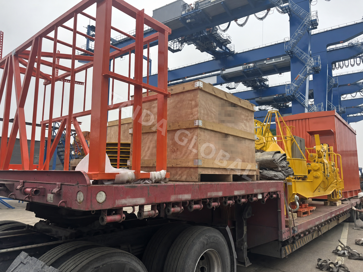 India - 1 Set 40t Rail-Mounted Gantry Crane Exported for Logistics Yard Project India - 1 Set 40t Rail-Mounted Gantry Crane Exported for Logistics Yard Project