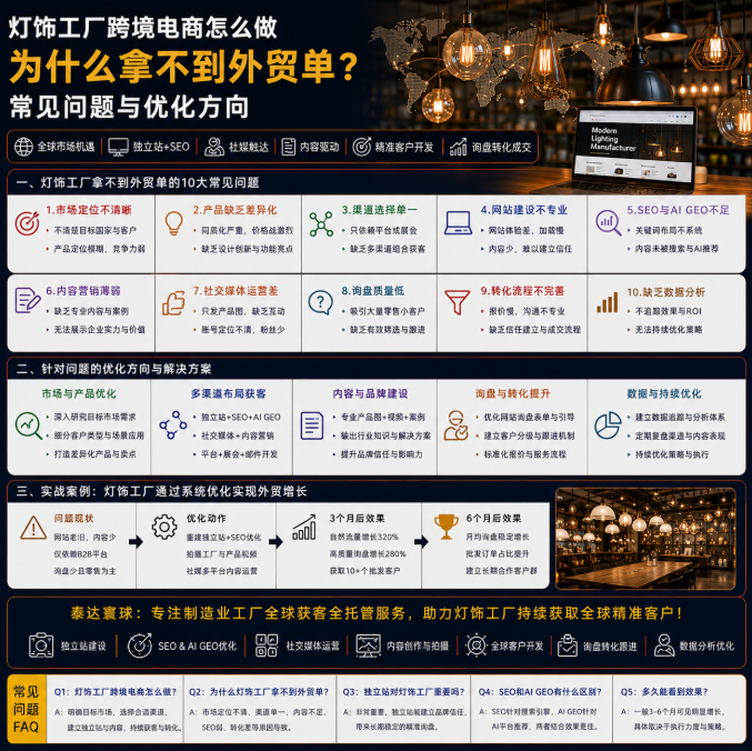 灯饰工厂跨境电商怎么做为什么拿不到外贸单?常见问题与优化方向.png