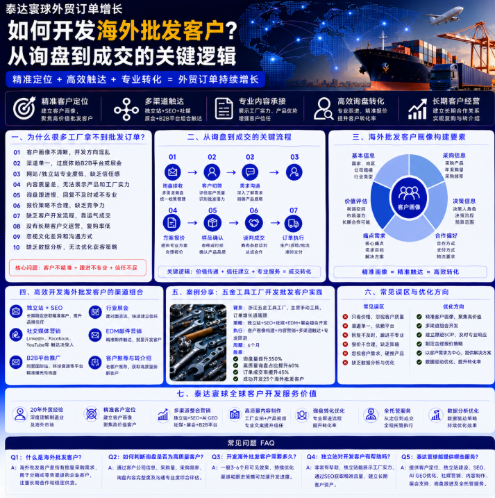 泰达寰球外贸订单增长如何开发海外批发客户?从询盘到成交的关键逻辑.png