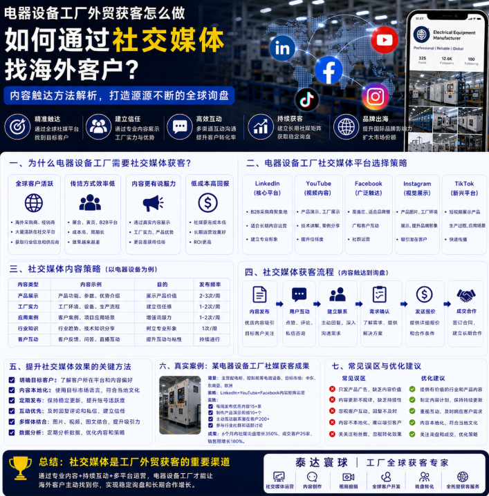电器设备工厂外贸获客怎么做如何通过社交媒体找海外客户?内容触达方法解析.png