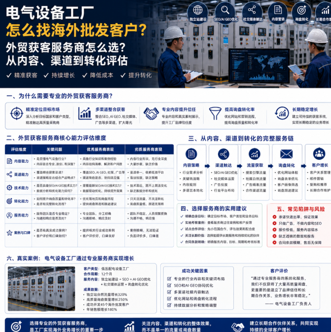 电气设备工厂怎么找海外批发客户外贸获客服务商怎么选?从内容、渠道到转化评估.png