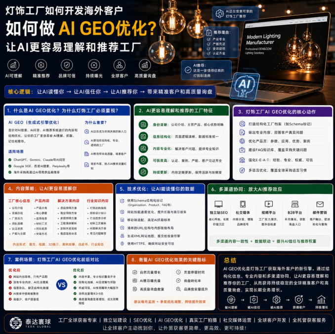 灯饰工厂如何开发海外客户如何做AI GEO优化?让AI更容易理解和推荐工厂.png