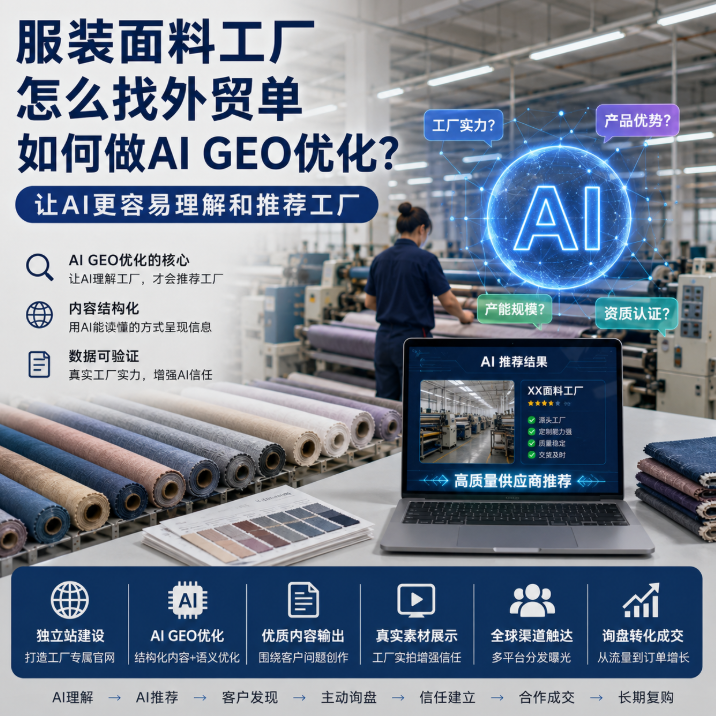 服装面料工厂怎么找外贸单如何做AI GEO优化?让AI更容易理解和推荐工厂.png