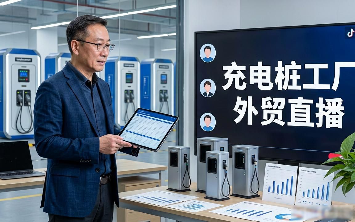 充电桩工厂TikTok直播适合做外贸吗