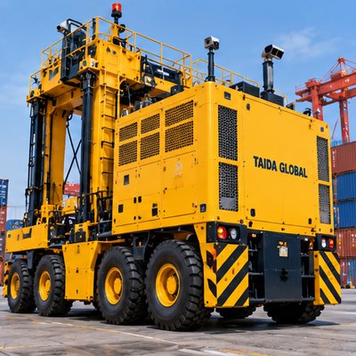 35 t otomatis Straddle Carrier Kontainer