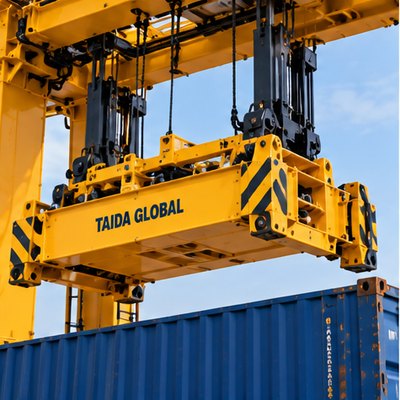 35 t otomatis Straddle Carrier Kontainer