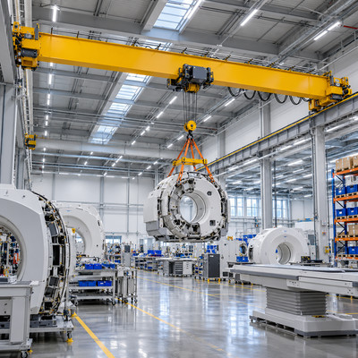 医疗设备制造车间16吨16.5米欧式单梁桥式起重机