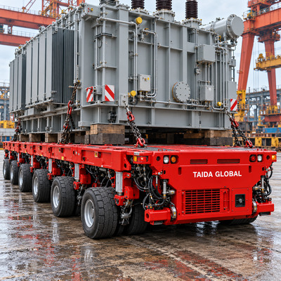 4-Axle-Line Self-Propelled Modular Transporter