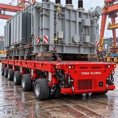 4-Axle-Line Self-Propelled Modular Transporter