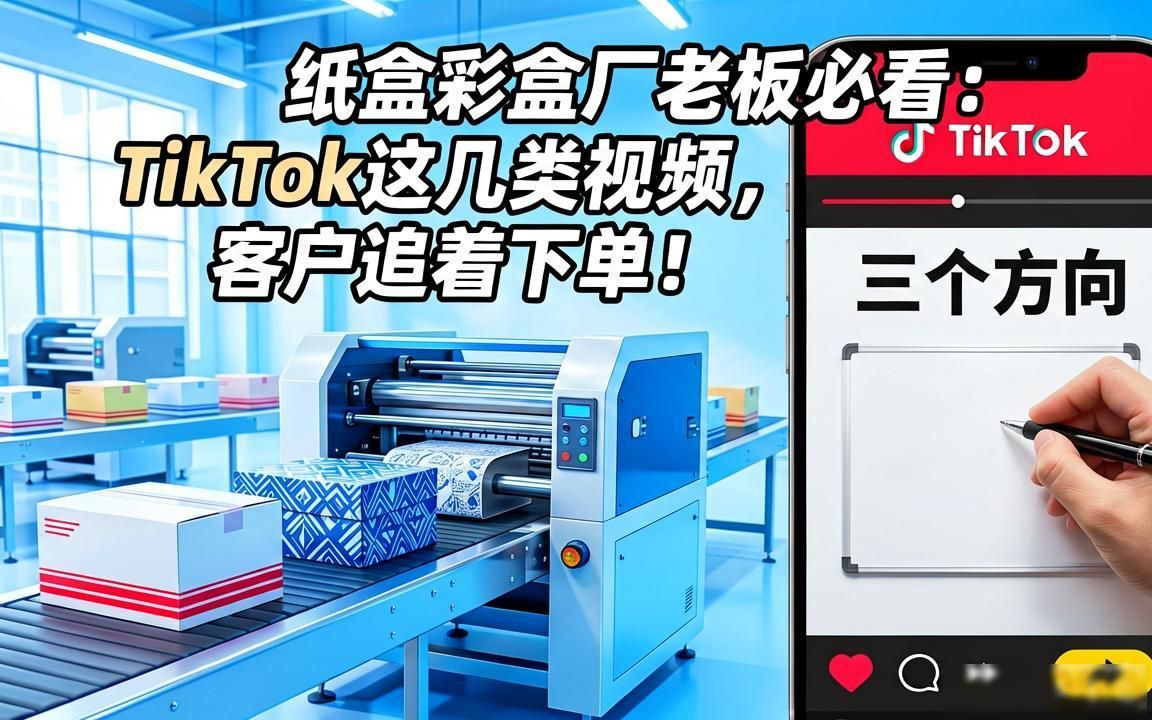 纸盒彩盒厂TikTok工厂展示视频选题