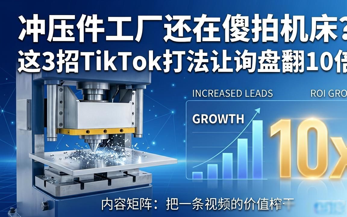 冲压件工厂TikTok短视频怎么获取B2B询盘