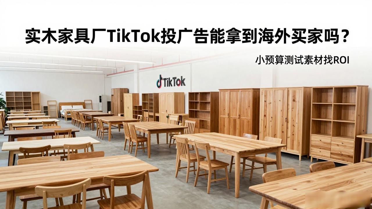 实木家具厂TikTok广告投放获取海外买家_家具海外跨境平台有哪些_家具海外仓