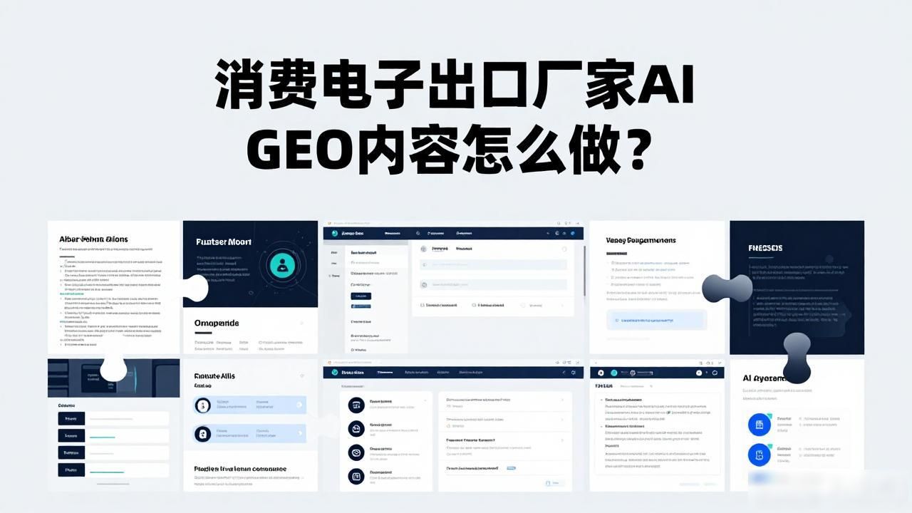 出口电子类产品要注意什么_消费电子出口厂家AI GEO内容怎么做_消费类电子产品出口