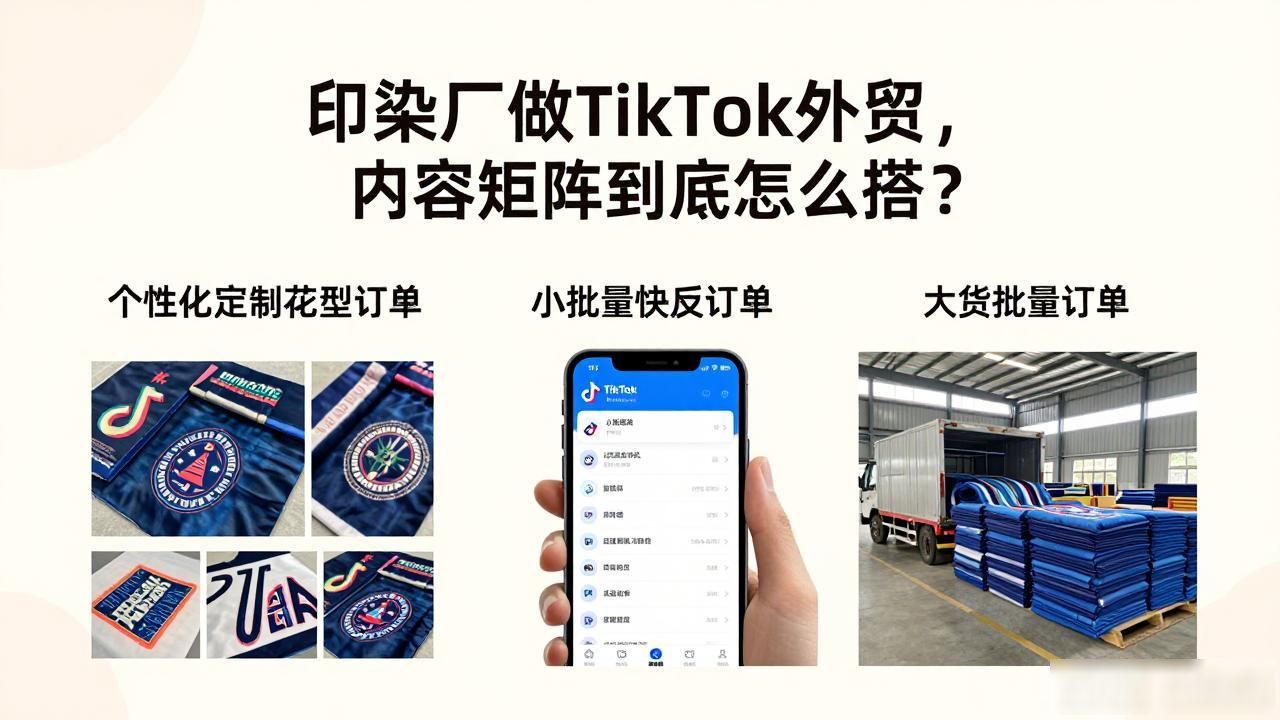印染厂TikTok内容矩阵怎么做外贸_印染厂TikTok内容矩阵怎么做外贸_印染厂TikTok内容矩阵怎么做外贸