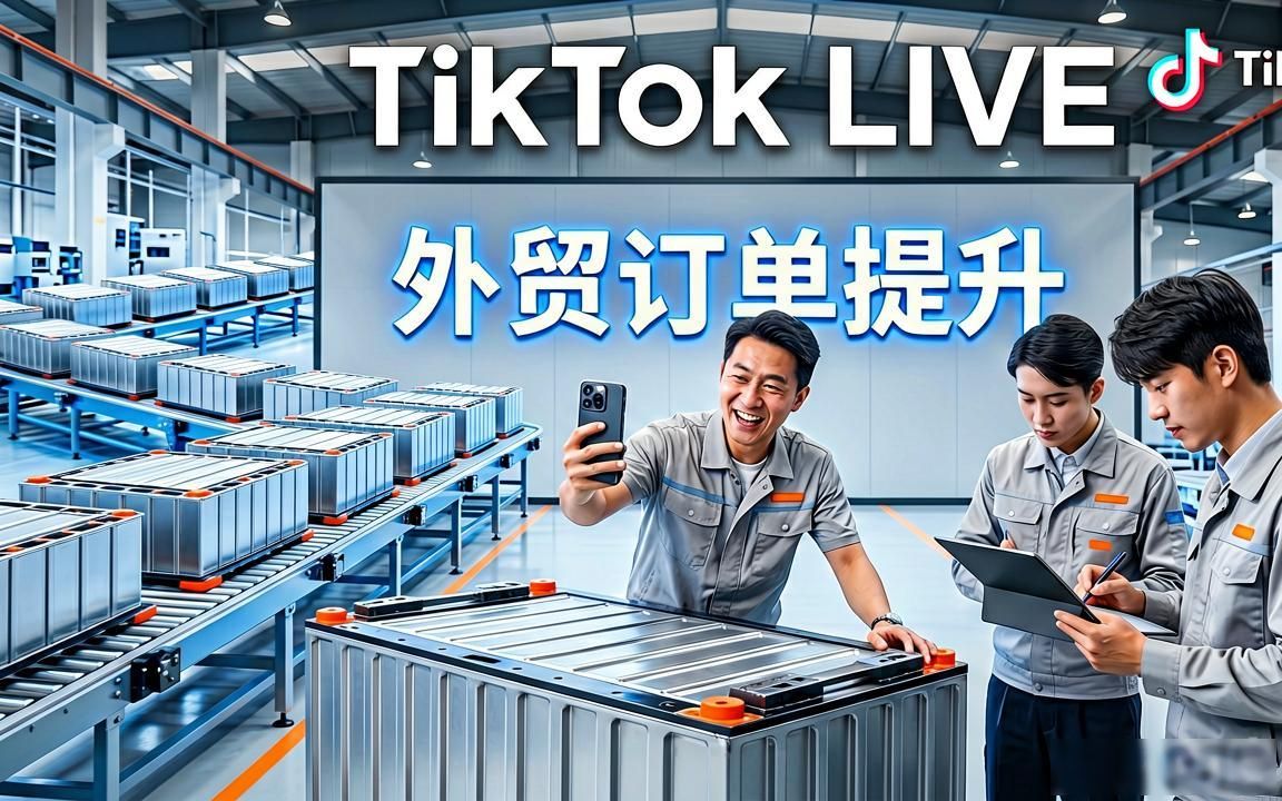 储能电池工厂TikTok直播适合做外贸吗
