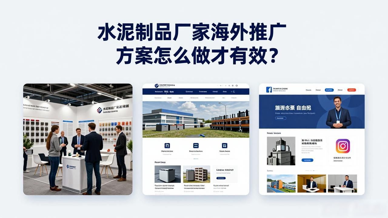 制品水泥海外厂家推广方案策划_国外水泥厂_水泥制品厂家海外推广方案