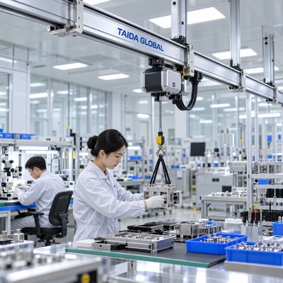 医疗器械组装工位0.25吨铝合金轻型单轨起重系统