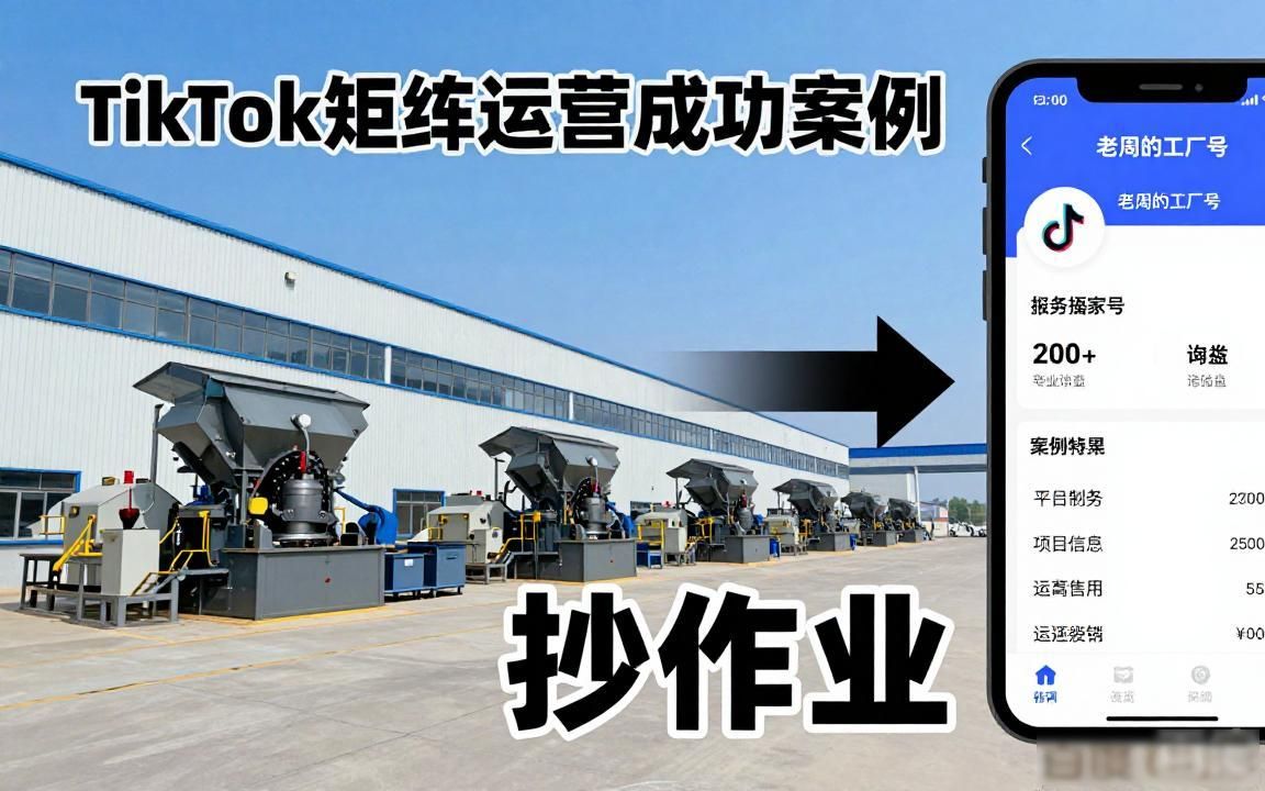 破碎机工厂TikTok内容矩阵怎么做外贸