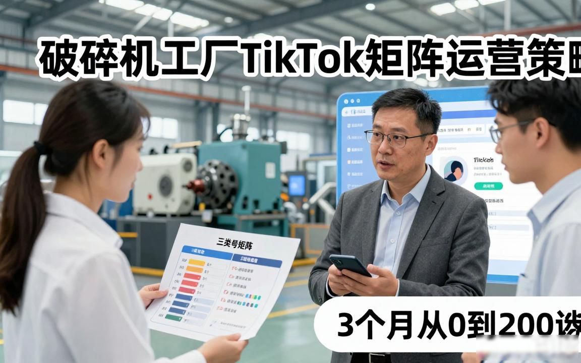 破碎机工厂TikTok内容矩阵怎么做外贸