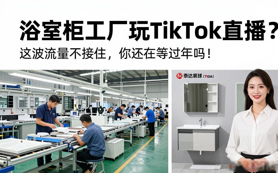 浴室柜工厂TikTok直播适合做外贸吗