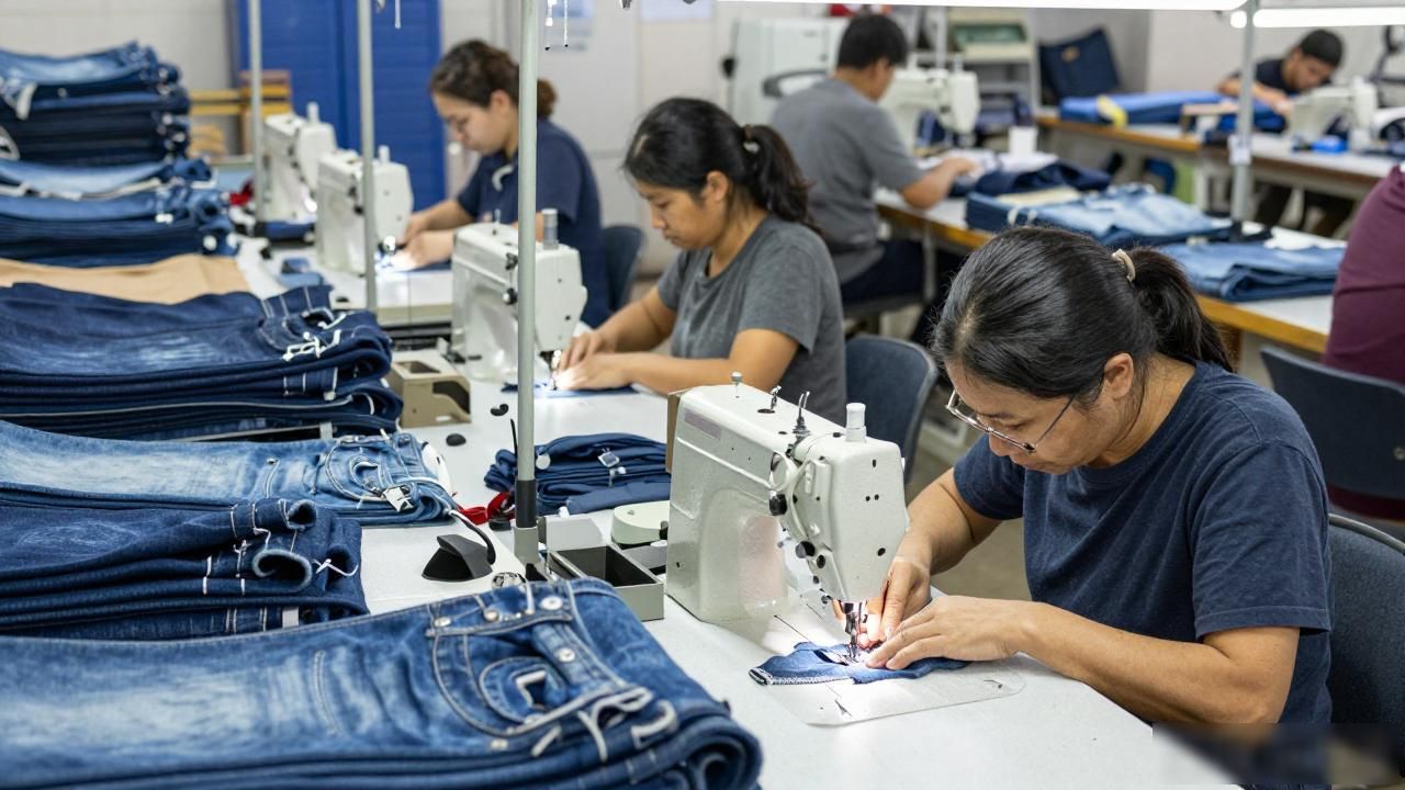 外贸牛仔裤加工厂_牛仔裤厂家怎么做外贸_外贸牛仔裤批发市场