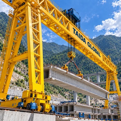 山区道路预制场10吨24米桁架式门式起重机