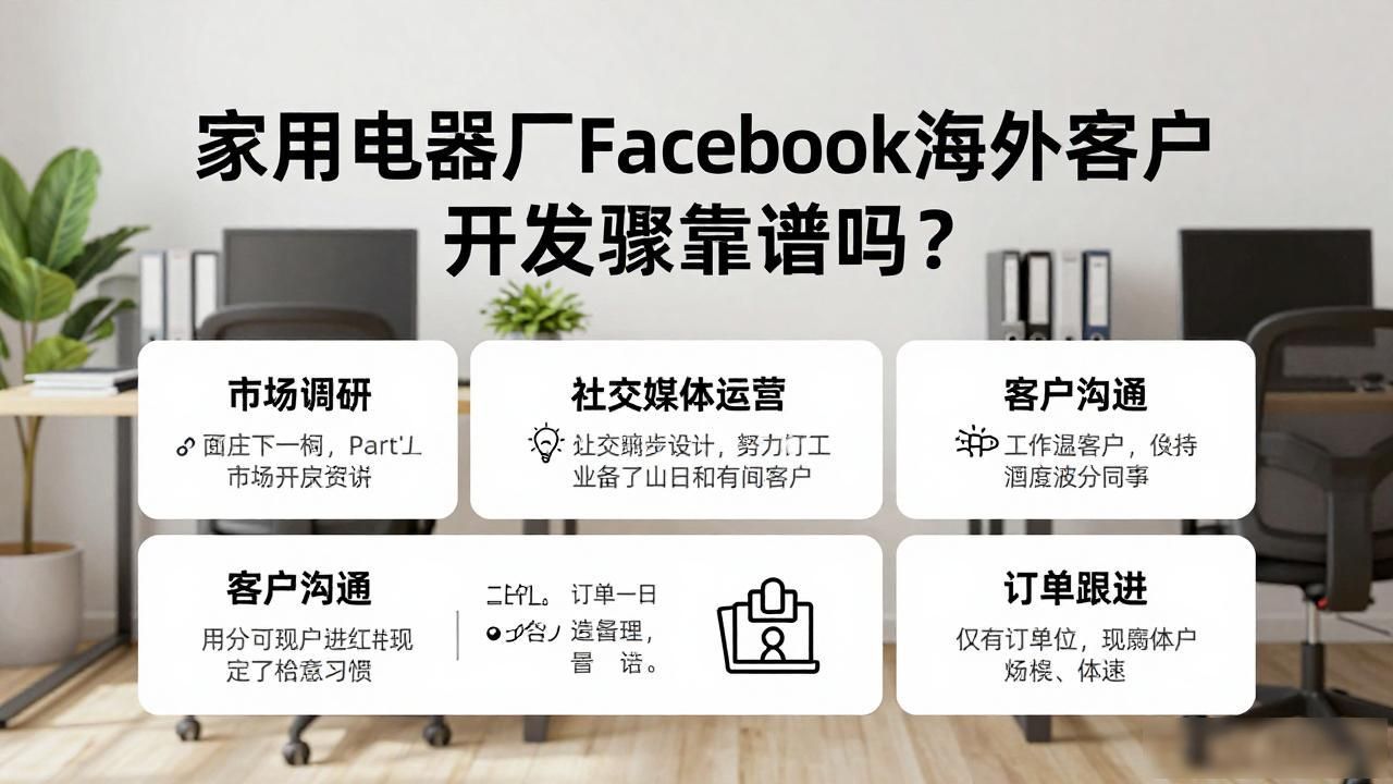 家用电器厂Facebook海外客户开发步骤_家电海外市场怎么样_海外家电行业